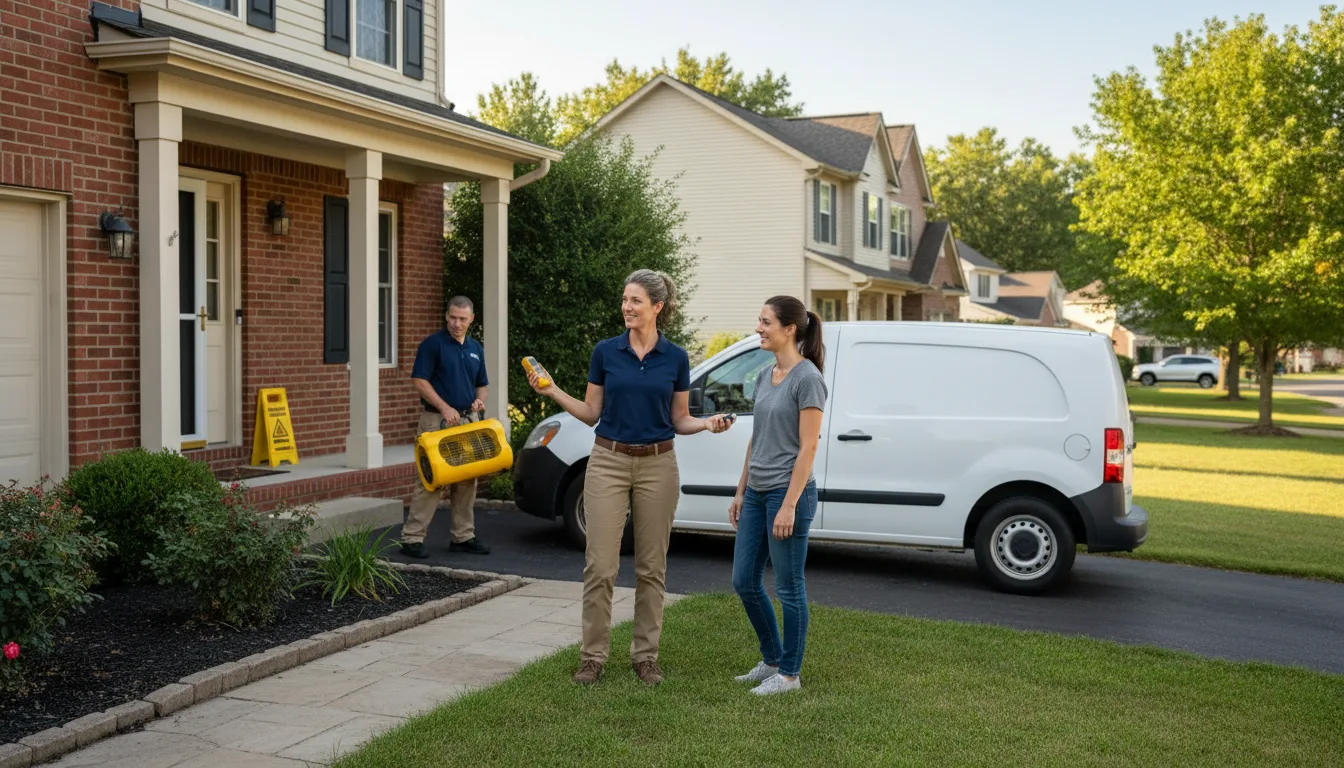 Residential water damage restoration in Odell, NE